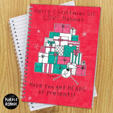 Personalised Purple Ronnie A5 Christmas Notebook Extra Image 2